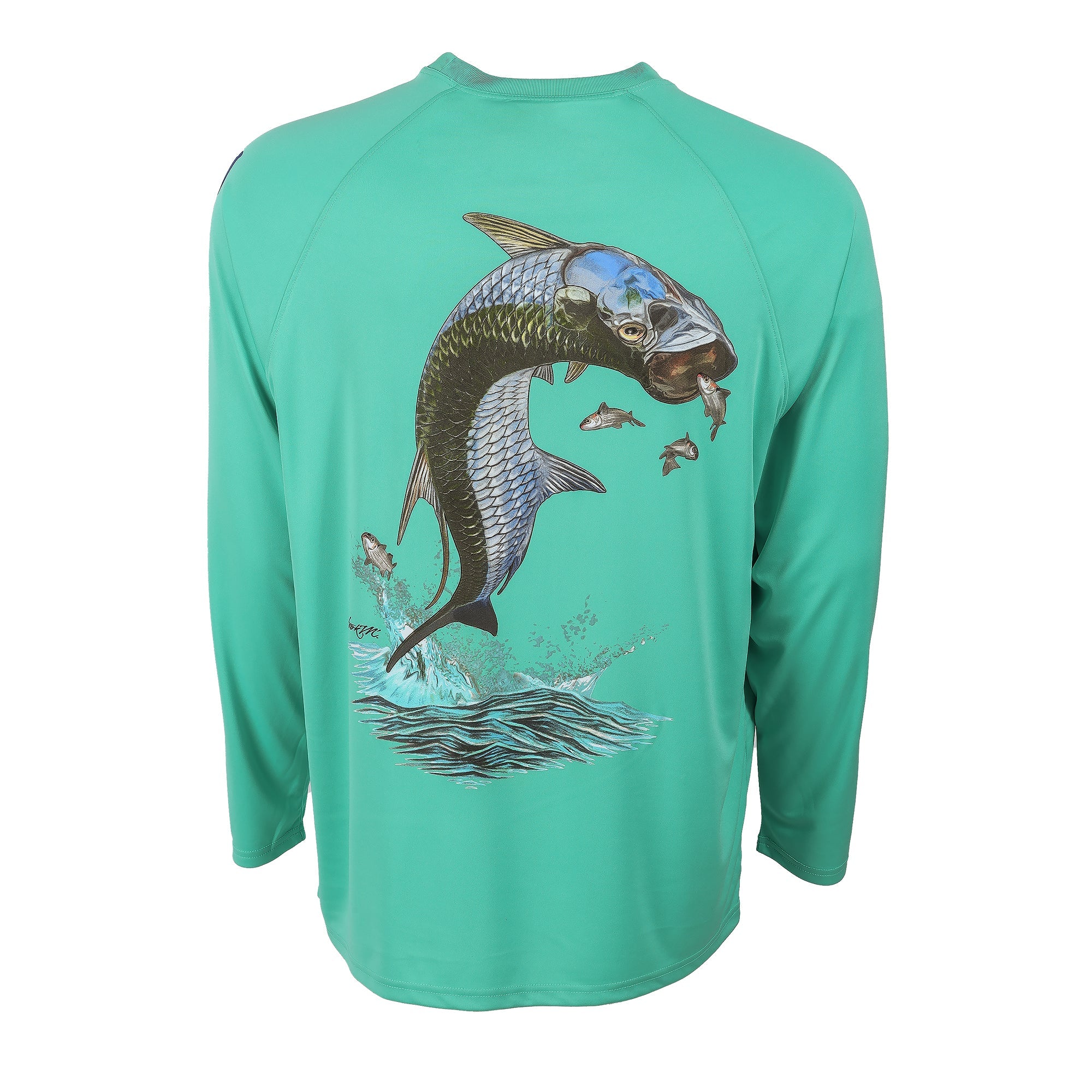 Fishing Mens Long Sleeved Bass Fish Shirt - Mens / unisex Long Sleeved Cotton Shirt - Size Small Medium Large XL 2XL -Great Gift for Him