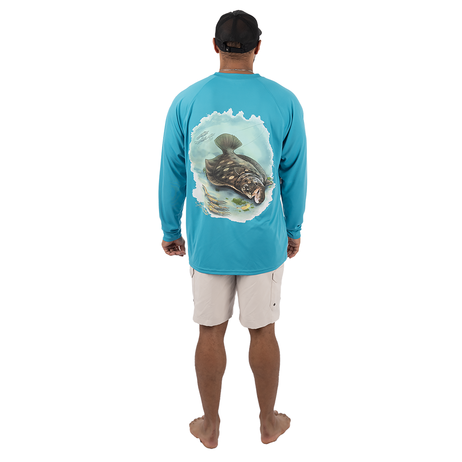 Hook M' Performance Long Sleeve - Blue Fluke