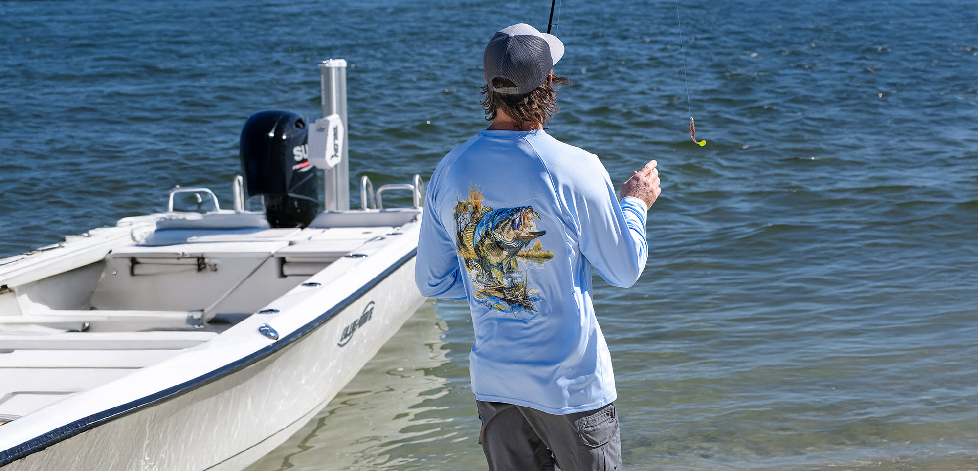 Freshwater Hook M' Performance Shirts