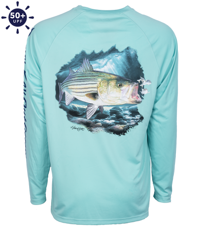 Hook M' Performance Long Sleeve - Striped Bass