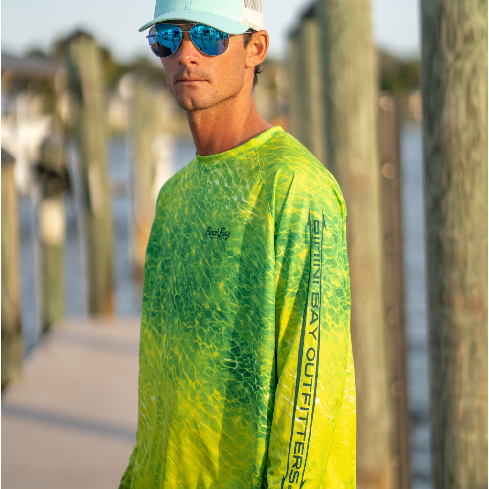 Bimini Bay Outfitters Deep Sea Camo Men's Long Sleeve Shirt