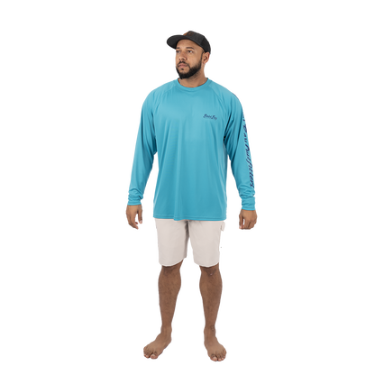 Hook M' Performance Long Sleeve - Blue Fluke