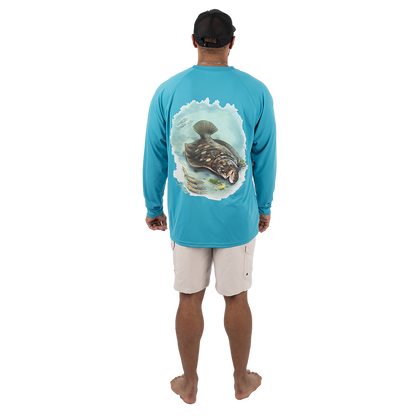 Hook M' Performance Long Sleeve - Blue Fluke