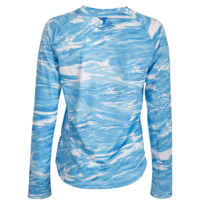 Women's Waves Long Sleeve V-Neck