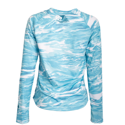 Women's Waves Long Sleeve V-Neck