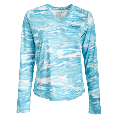 Women's Waves Long Sleeve V-Neck