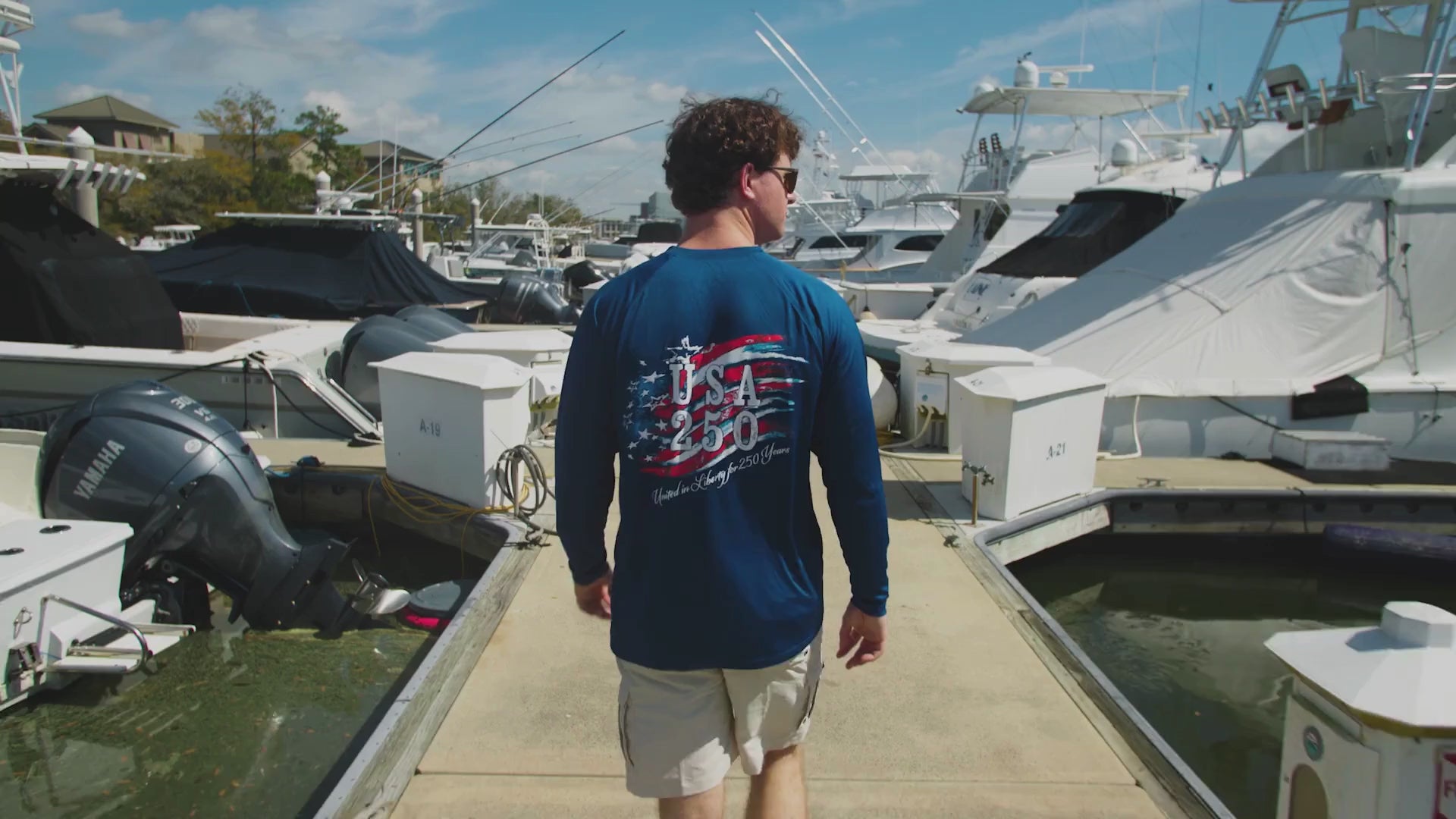 Load video: USA 250 Performance Shirt UNITED IN LIBERTY