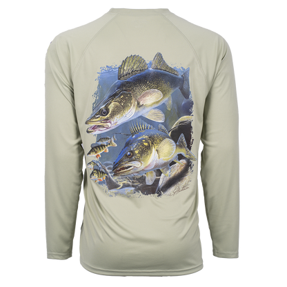 Hook M' Performance Long Sleeve - Walleye