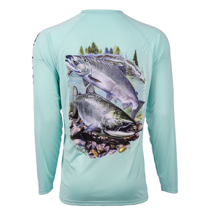 Hook M' Performance Long Sleeve - Coho Silver Slam