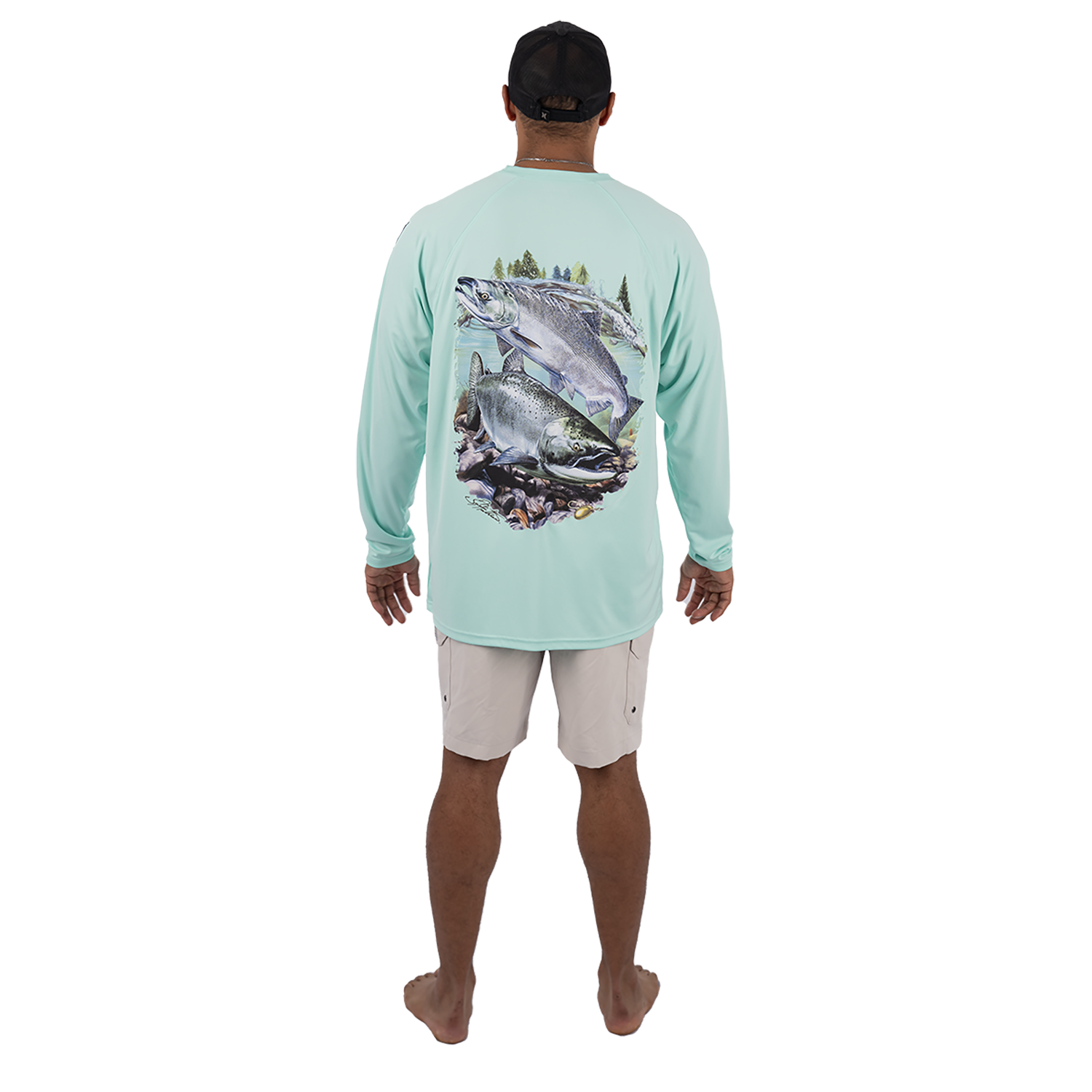 Hook M' Performance Long Sleeve - Coho Silver Slam