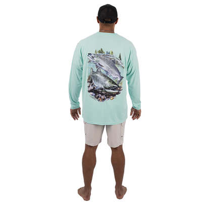 Hook M' Performance Long Sleeve - Coho Silver Slam